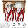 thumbnail image 5 of Red White Moire Kitchen Towels Set of 4, Modern Abstract Art Absorbent Dish Towels for Kitchen, Microfiber Hand Towel, Quick Drying Tea Towel for Cleaning Decorative Dishcloths, 5 of 7