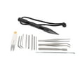 thumbnail image 4 of DIY Bracelet Weaving Tool, Paracord  Knitting Tool Bracelets DIY Kit 14Pcs/Set Paracord  Knitting Tool With 1 X Scissors For Craft Lovers Black 14-piece Set, 4 of 8