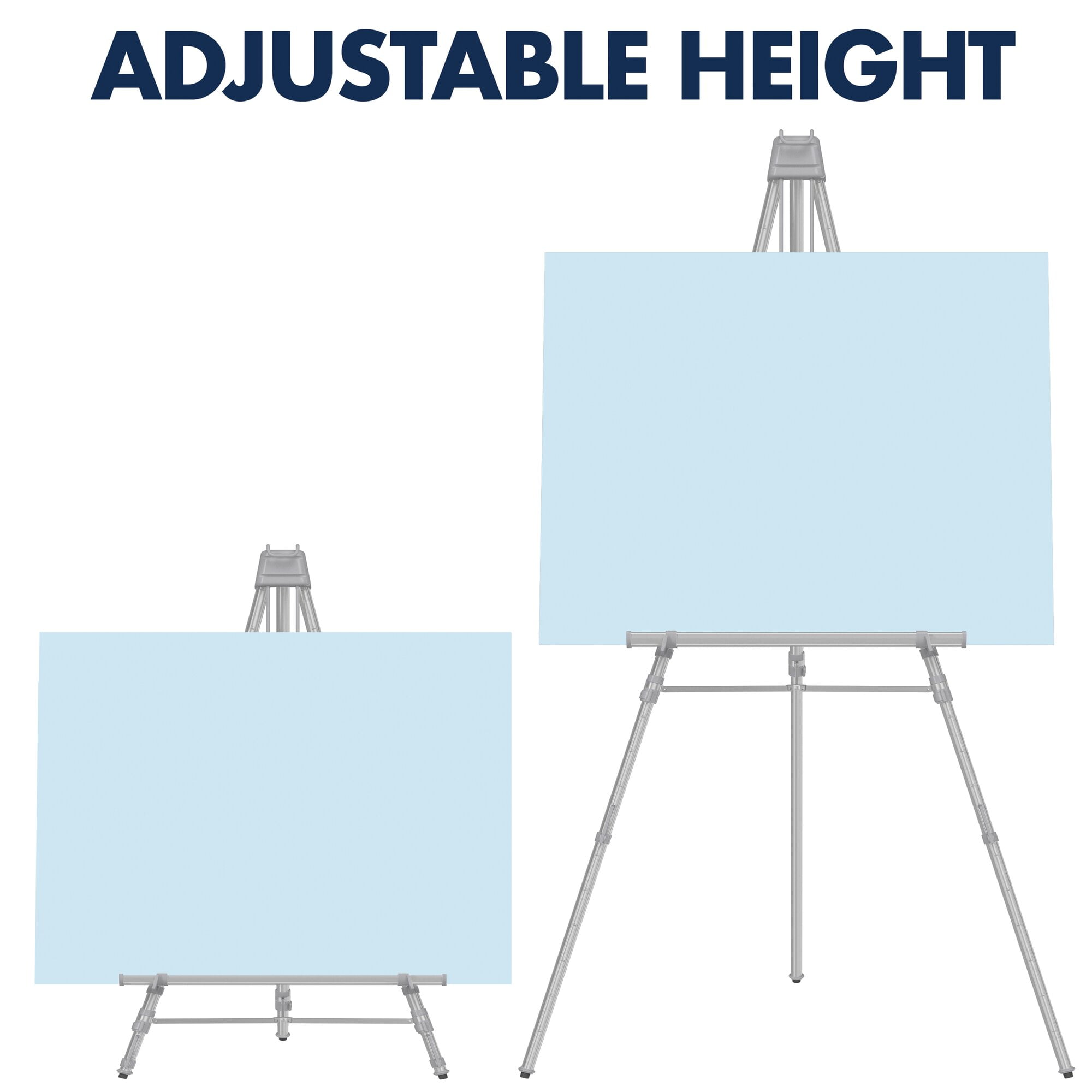 Quartet Aluminum Heavy Duty Display Easel, 66 Max. Height, Supports 45  Lbs., Black 