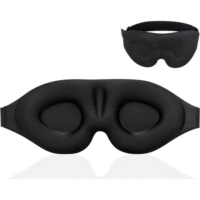 ZHAOCHENG Máscara para dormir con 100 % de bloqueo de luz, antifaz contorneado en 3D, cubierta para ojos mejorada, almohada para ojos