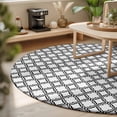 thumbnail image 3 of Round Rugs 4Ft, Black White Morocco Round Area Rug Washable Indoor Throw Carpet, Modern Abstract Classic Geometric Soft Non Slip Circle Rug for Kitchen Nursery Room Home Decor Aesthetic, 3 of 8