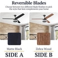 thumbnail image 4 of Prominence Home Orbis 52 Inch Indoor LED Ceiling Fan with Light, Matte Black, 4 of 12