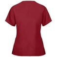 thumbnail image 2 of Panda Uniform by HeedFit Women’s V-Neck Scrub Top, Polycotton, 6XL, Red, 2 of 4