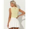thumbnail image 3 of Unique Bargains Women's Blouse Sleeveless Vintage Summer Ginham Tops XS Red XL Yellow, 3 of 6