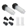 thumbnail image 1 of Water Filter for Garden Hose, 2 Pieces 3/4 Inch Water Prefilter Water Filter Set with 4 Filter Elements & 2 Quick Adapters, 1 of 5