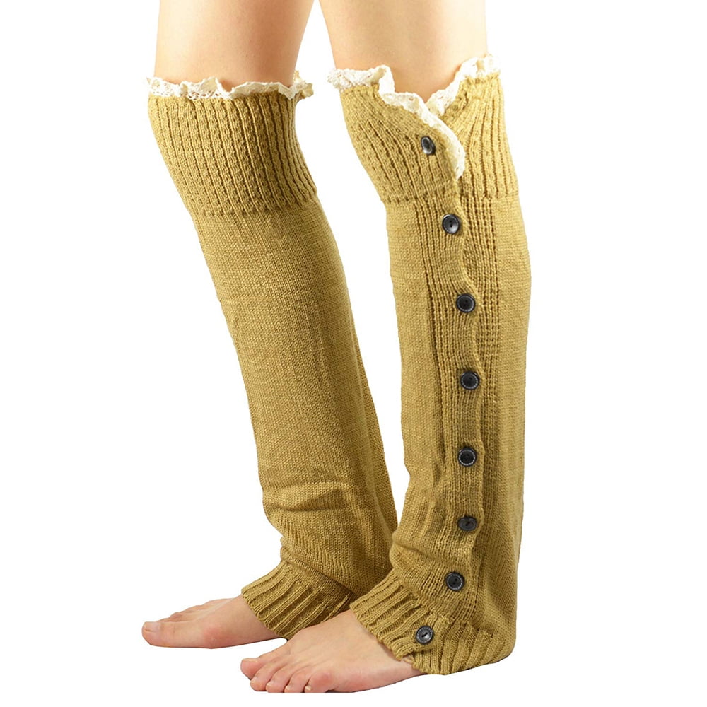 Buttoned Leg Warmers - Walmart.com