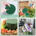 NANAHuang 6 Pcs Round Floral Foam Blocks,Green Wet Dry Flower Foam