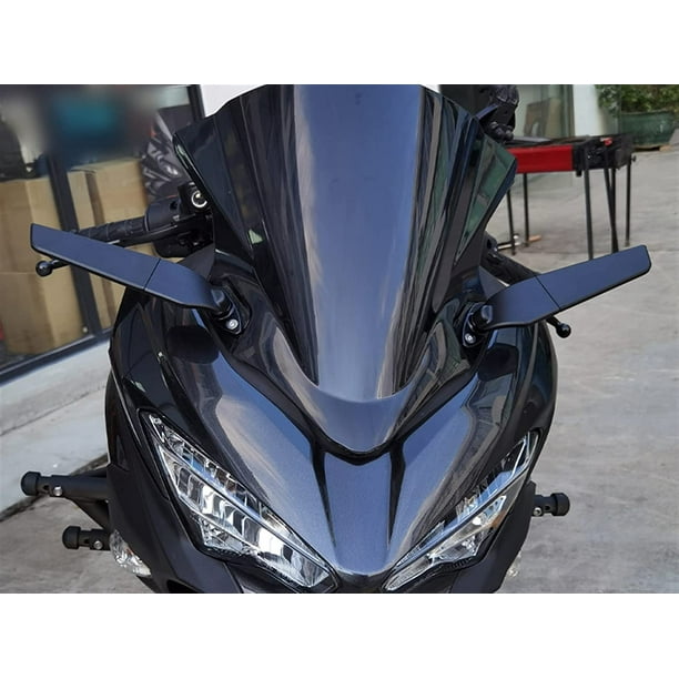 Espejos Retrovisores Para Kawasaki Z300/Ninja 300 (2008-2022) - Azul Antideslumbrante, Aluminio CNC, Diseño Con Logo Z
