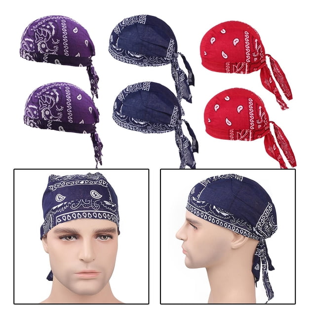 6 uds turbante para hombre suave quimio cáncer pérdida de cabello cabeza bufanda sombrero Hugo Algodón Unisex Durag