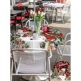 thumbnail image 4 of Outdoor Tablecloth with Umbrella Hole and Zipper, Red Plaid Christmas Snowman Round Table Cloth 54 Inch Waterproof Tablecloth, Xmas Tree Snowflake Botanical Picnic Table Cover for Patio Camping, 4 of 7