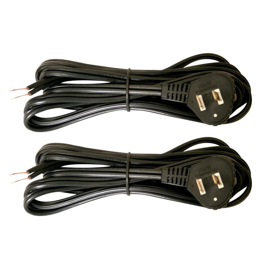 Royal Designs Black 8 Foot Replacement Lamp Cord with Flat Plug SPT2