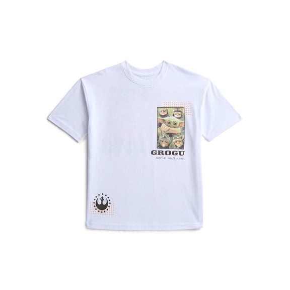 Star Wars The Mandalorian Boys Grogu & Friends Graphic Tee with Short Sleeves, Sizes 4-18