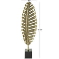 thumbnail image 3 of 9" x 30" Gold Aluminum Standing Single Leaf Sculpture with Black Marble Base, by CosmoLiving by Cosmopolitan, 3 of 10