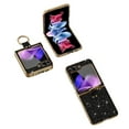 thumbnail image 3 of Dteck Case for Samsung Galaxy Z Flip 3,Bling Glitter Plating PC Case Ring Holder Kickstand Cover for Galaxy Z Flip 3 5G,Black, 3 of 6