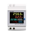 thumbnail image 1 of Smart 110V 220V 380V 100A Electric Energy Voltage Current Power Factor Active KWH Din Rail AC Monitor VOLT AMP Frequency Meter 6IN1 AC40-300V EXTERNAL CT, 1 of 8