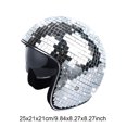 thumbnail image 2 of Clásico bola de disco casco brillo espejo vidrio punk disco espejo espejo espejo de la bola de brillo sombrero para mujeres hombres DJ Club de la fiesta Baraba Boda, 2 of 9