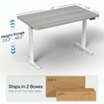 thumbnail image 6 of VIVO Electric 43” x 24” Stand Up Desk | Dark Gray Table Top, White Frame, 6 of 8