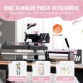 thumbnail image 3 of 8 In 1 15x15 Inch Heat Press Machine With 30oz Tumbler Press Attachments For T Shirts Mugs Hats Plates Black, 3 of 9