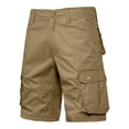 thumbnail image 3 of Mens Casual Outdoor Cargo Shorts 7"/8" Inseam Stretch Classic Fit Knee Length Short Pants Summer Quick Dry Belt Loops Multi-Pocket Utility Work Wear for Men, 3 of 5