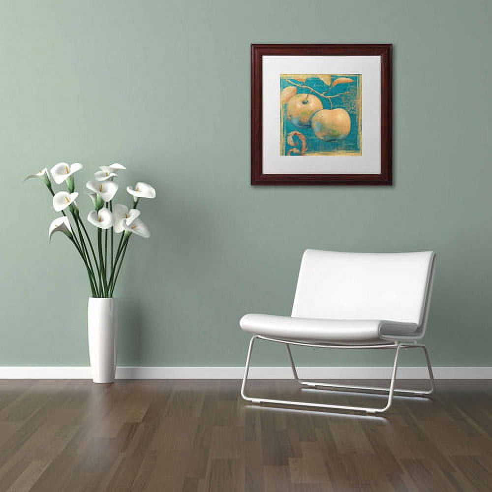 Trademark Fine Art "Lovely Fruits II" Canvas Art by Daphne Brissonnet, White Matte, Wood Frame