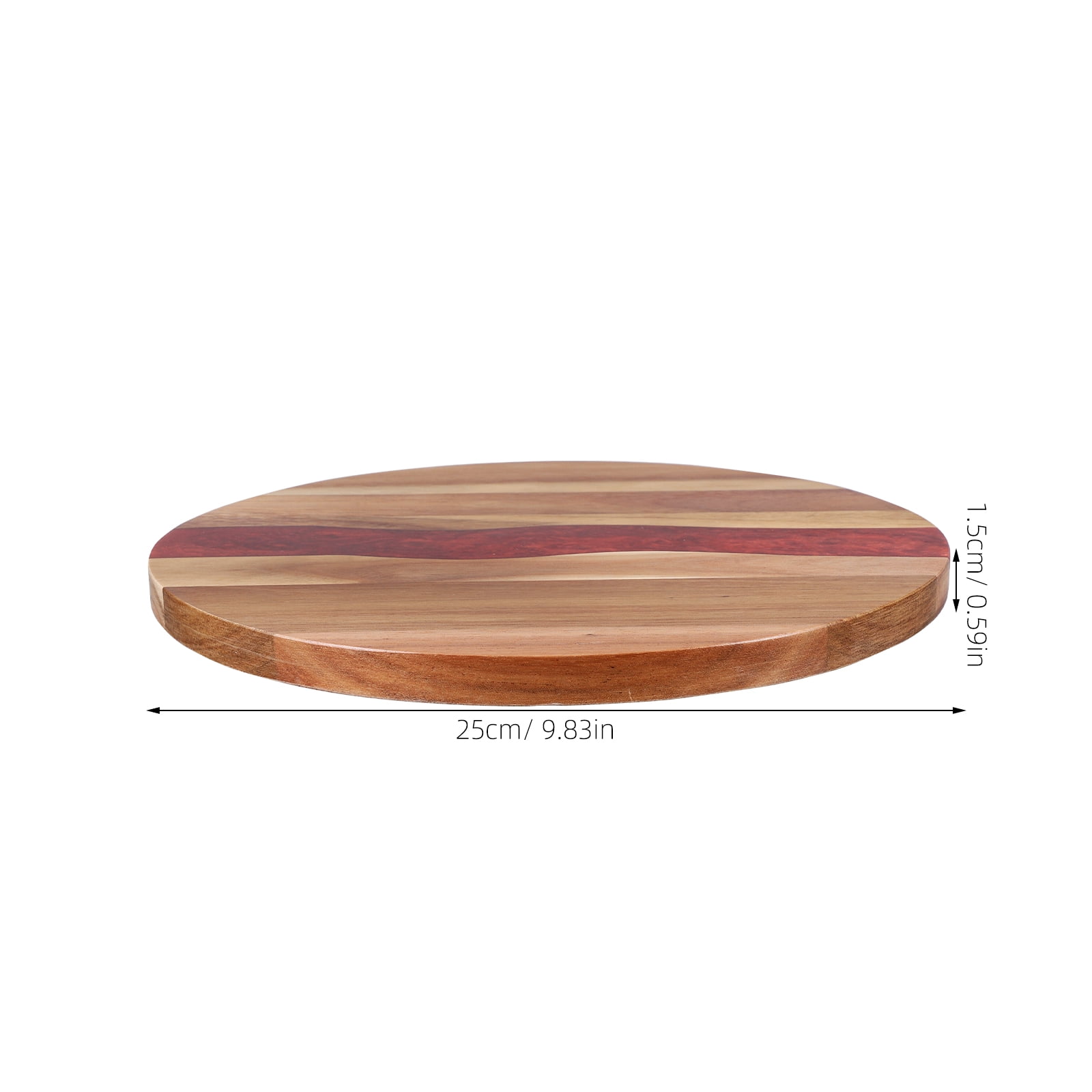 Hemoton Round Wood Cutting Board for Kitchen Chopping, Serving, Display - Ideal for Meat, Bread, Vegetables, Home Cooking & Entertaining