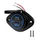 thumbnail image 1 of Cargador de coche de 2 puertos, 12-24 V, ligero, multiusos, PD 3.0, para coche luz azul, 1 of 9