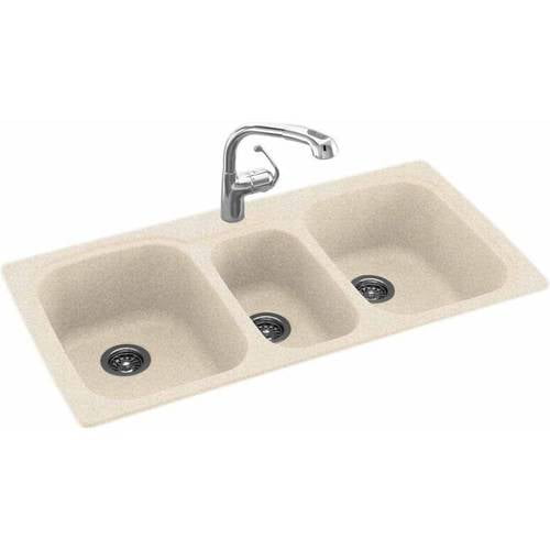 Swan KSTB4422010 44" x 22" Swanstone TripleBasin Dual Mount Kitchen