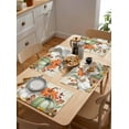 thumbnail image 5 of Fall Placemats Set of 6, Vintage Fall Orange Green White Pumpkins Cotton Linen Table Mats Non-Slip Washable Rustic Fallen Leaves Fall Retro Letter Placemat Autumn Thanksgiving Farmhouse Table Decor, 5 of 6
