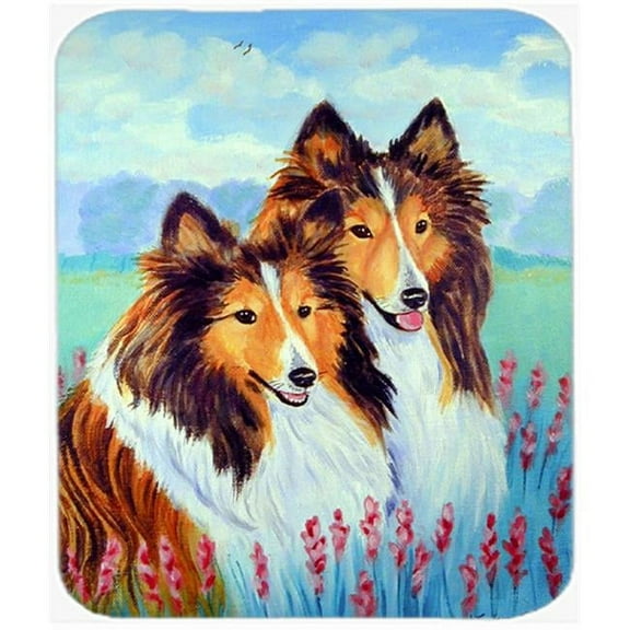 9.5 x 8 in. Two Sable Shelties Mouse Pad, Hot Pad or Trivet