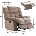 thumbnail image 3 of CANMOV Fabric Recliner, Camel, 3 of 6