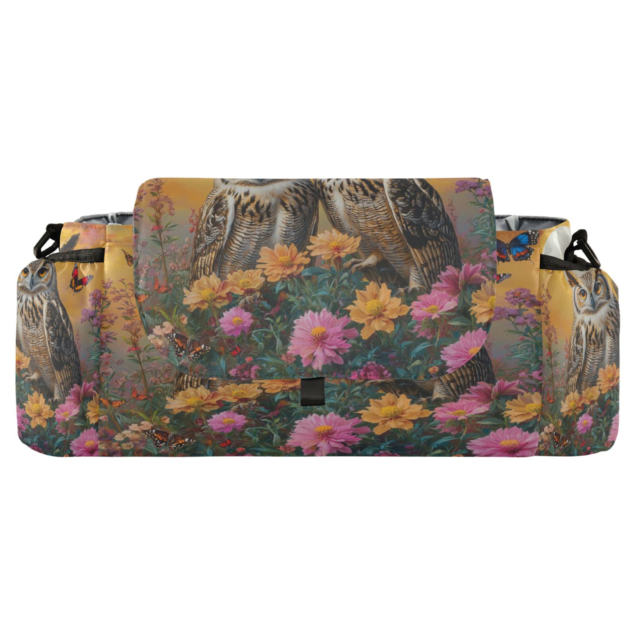DIXRUYEE Stroller Organizer Whimsical Watchers Printed