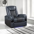 thumbnail image 6 of Liza Power Motion Recliner Chair, Bluetooth, Gray Black Faux Leather, 6 of 6