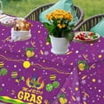 thumbnail image 5 of sruoe Tablecloth, 54 X 108in Carnival Mask Tablecloth, Waterproof Machine Washable Foldable Purple Rectangle Tablecloths, Table Cloth for Dining, Home, Party Decor, Plastic, 5 of 6