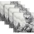 thumbnail image 5 of GZHJMY Wolf Cloth Napkins Set of 4,Reusable Washable Polyester Dinner Table Napkins for Kitchen,Dining,Restaurant,Party Decoration, 5 of 7