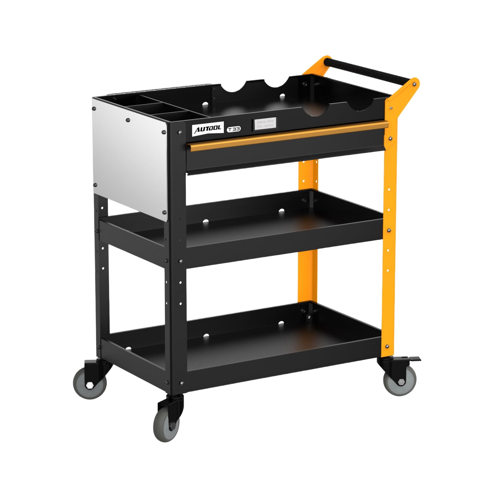 AUTOOL T33 Utility Service Cart Heavy Duty Mechanic Rolling Tool Cart for Auto Repair Shops & Diagnostic Workshops