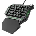 thumbnail image 3 of Clavier de Jeu, Design Ergonomique Clavier à une Main Interrupteur Bleu pour PC pour PC Gamer, 3 of 8