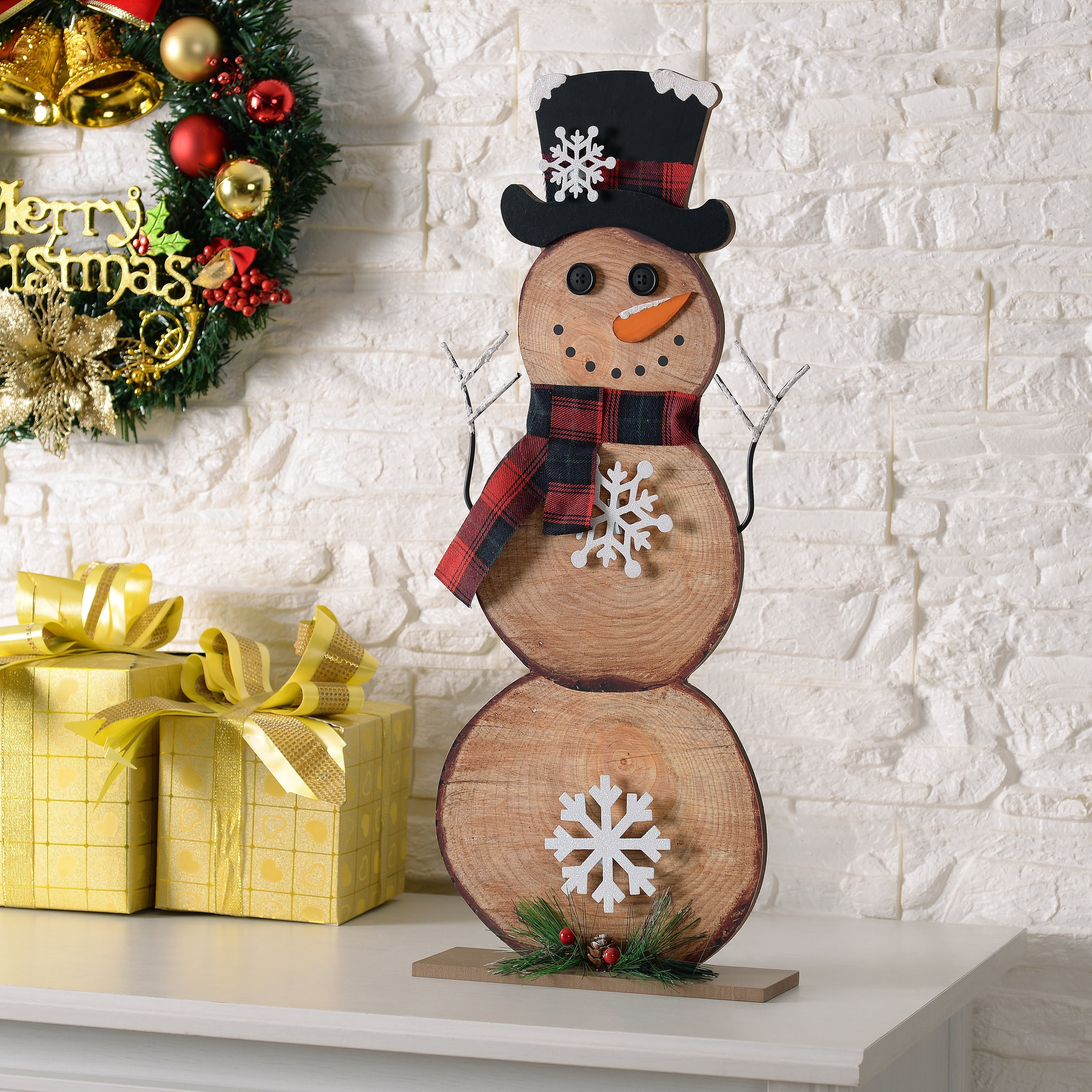 21" Adorable LED Holiday Welcome Guests Greeter Snowman 