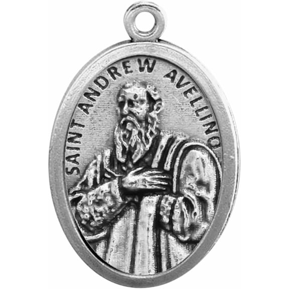 Saint Andrew Patron of Scotland Silver Oxidized Italian Medal Blessed By Pope Francis