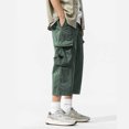 thumbnail image 3 of Mgmyaa Men's Capris Casual Below Knee Multi Pocket 3/4 Cargo Shorts Relaxed Fit Pants, 3 of 4