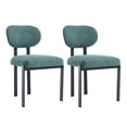 thumbnail image 7 of Hassch Antique Green Fabric Upholstered Dining Chairs Set of 2, Modern Side Chairs with Padded Seat and Black Metal Legs, Easy to Assemble, 7 of 7
