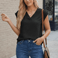 thumbnail image 7 of SOMER Women Dressy Casual Tops V Neck Cap Sleeve Blouses for Work Going Out,2026 Summer Trendy, 7 of 7