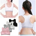 thumbnail image 5 of MANJIAMEI Cotton Racerback Sports Bras Training Bras for Girls 12-14 Years 4 Pack, 5 of 5