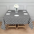 thumbnail image 3 of Black White Square Checkered Pattern Square Tablecloth,Waterproof Square Table Cover,Wipeable Spillproof Washable Table Cover for Home Kitchen Party Decor 42"X42"(107x107cm), 3 of 6