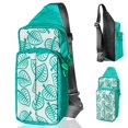 thumbnail image 1 of Portable Travel Bag for Nintendo Switch, Modern Leaf Design Shoulder Bag for Switch/Switch Lite, Game Holder and Mobile Phone, 1 of 5