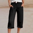 thumbnail image 1 of WILLBEST Pantalones Casuales elegantes para Mujer con Cintura Elástica y Bolsillos para Uso Diario, Ideales para Actividades al Aire Libre En Primavera y Verano. Mediana, 1 of 5