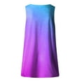 thumbnail image 5 of Fshinging T Shirts For Women Sleeveless Gradient Patchwork Loose Casual Summer Tank Top T-Shirts, 5 of 5