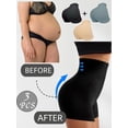 thumbnail image 5 of GAI YI 2 Pack Women's Ribbed Biker Shorts 2-Pack, Athletic Compression Booty Lift - Black+Lavender, 5 of 7