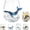 Whale, variant on 3D Blue Ocean Series Stemless Wine Glass, Handcrafted Borosilicate Drinkware with Marine Animal Sculptures, 12 oz (Multiple Designs Available)