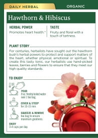 (4 pack) Traditional Medicinals, Organic, Hawthorn & Hibiscus, Tea Bags, 16 Ct