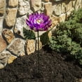 thumbnail image 4 of XL Painted Metal Mum Flower Pot Plant Stake Large Purple 3D Yard Art Big Garden Outdoor Patio Decor, 4 of 4
